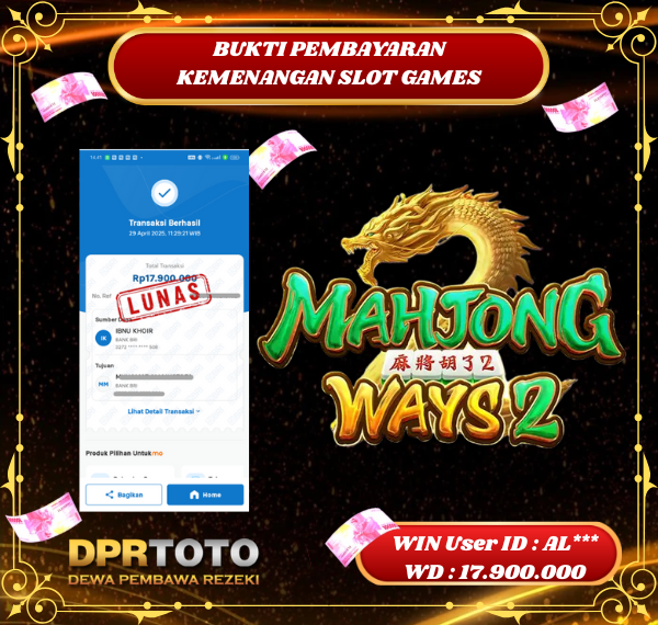 KEMENANGAN BESAR SLOT MAHJONG WAYS 2 Rp.17.900.000 - LUNAS